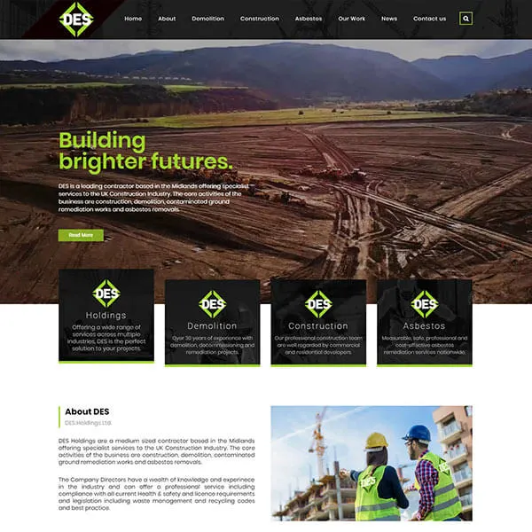 Construction company website