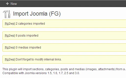 Migrate a Joomla website to WordPress 4