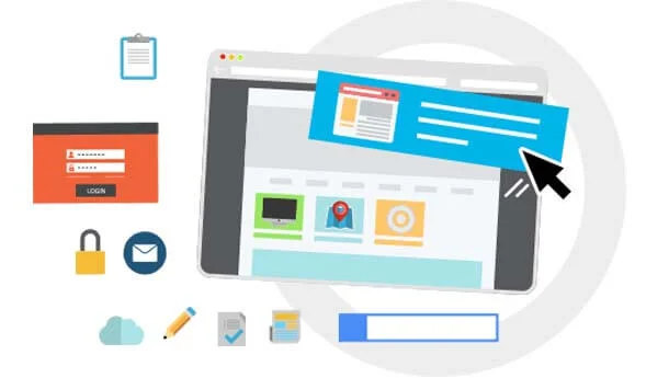Illustration of creating a business website